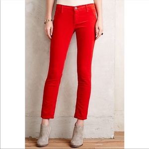 Ag Stevie ankle red corduroy